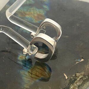 Solid Silpada Sterling Silver 925 Thick Chunky Square Huggie Hoop Earrings